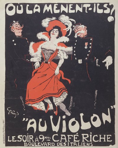 Plakat für das Café Riche, ca. 1896 von Jules Alexandre Gruen or Grun